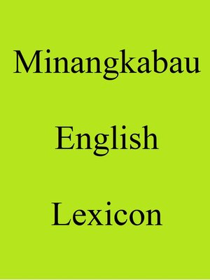 cover image of Minangkabau English Lexicon